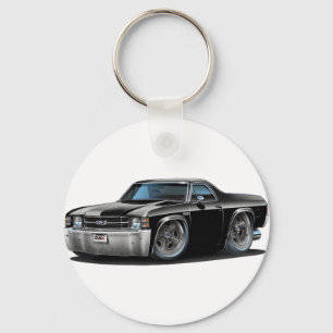 1971-72 El Camino Black Truck Keychain