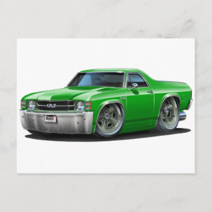 1971-72 El Camino Green Truck Postcard