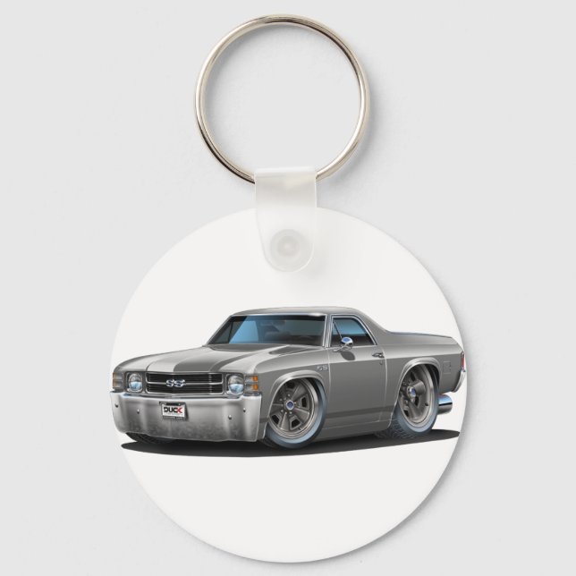 1971-72 El Camino Grey Truck Keychain (Front)