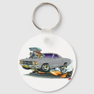 1971-72 El Camino Grey Truck Keychain