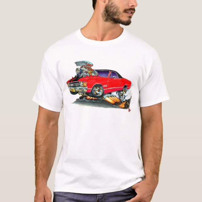 1971-72 El Camino Red-Black SS Truck T-Shirt (Front)