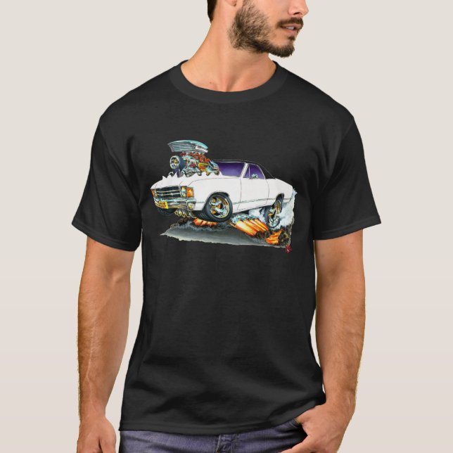 1971-72 El Camino White-Black Truck T-Shirt (Front)