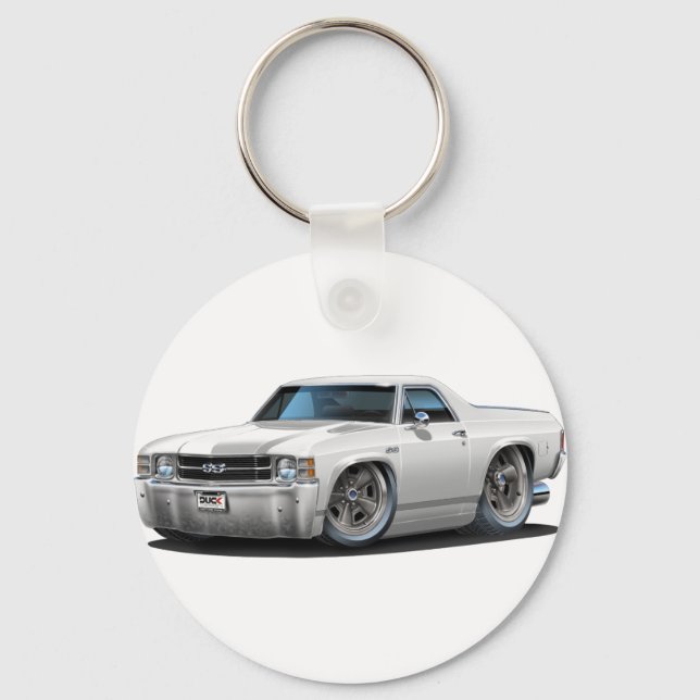1971-72 El Camino White Truck Keychain (Front)
