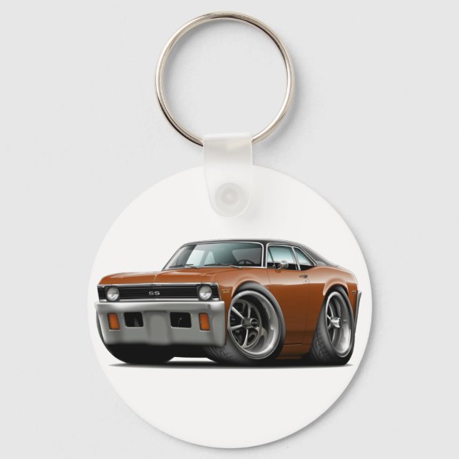 1971-72 Nova Brown-Black Top Keychain (Front)