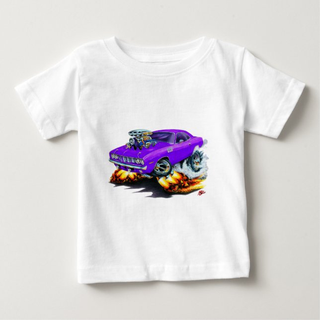 1971-73 Cuda Purple Car Baby T-Shirt (Front)