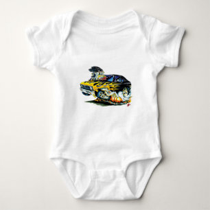 1971-74 Nova Black-Yellow Flames Baby Bodysuit