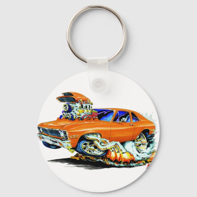 1971-74 Nova Orange Car Keychain (Front)
