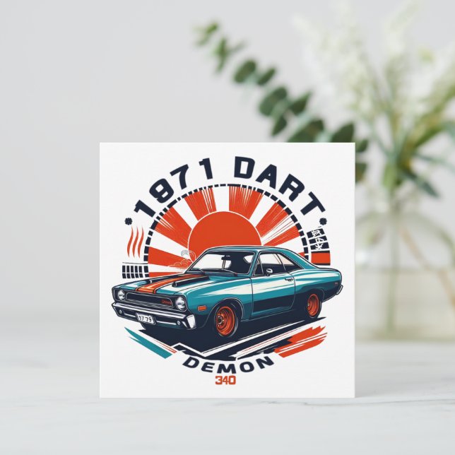 1971 Dart Demon 340 Holiday Card (Standing Front)