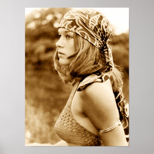 1971 Hippie Chick - Art Print (Front)
