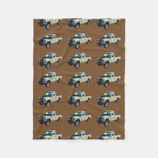 1971 Land Rover Pickup Truck Fleece Blanket (Front)