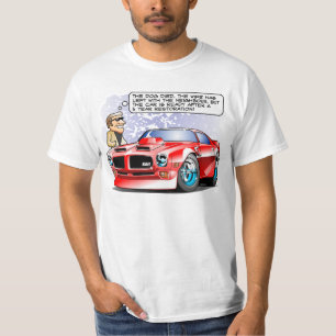 1971 Muscle Car Restoration Cartoon T-Shirt