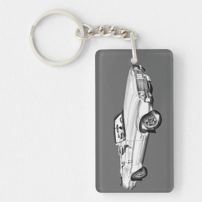 1971 Oldsmobile Cutlass Supreme Car Illustration Keychain (Front)