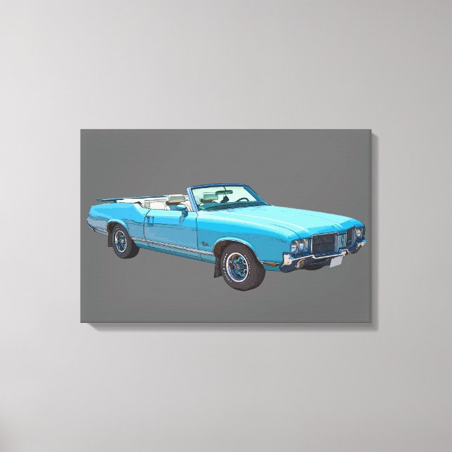 1971 Oldsmobile Cutlass Supreme Muscle Car Canvas Print (Front)