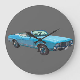1971 Oldsmobile Cutlass Supreme Muscle Car Large Clock