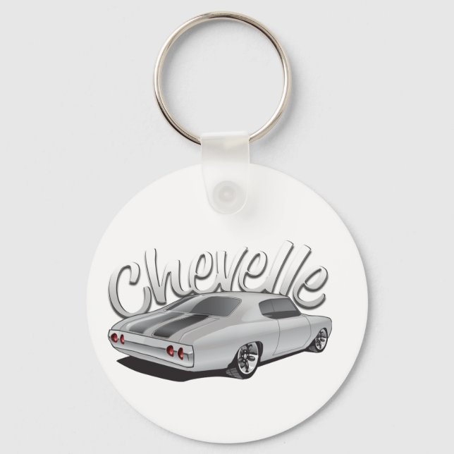 1972 Chevelle Custom Illustration Keychain (Front)