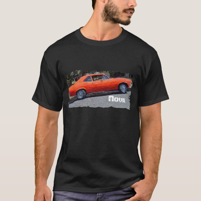 1972 Chevy Nova - Digital Art T-Shirt (Front)