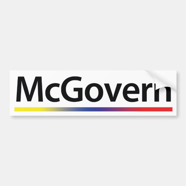 1972 George McGovern Vintage Bumper Sticker (Front)