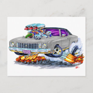1972 Monte Carlo Grey Car Postcard