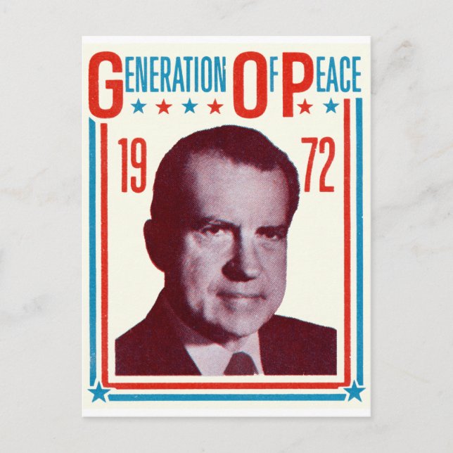 1972 Nixon Presidential Campaign Postcard (Front)
