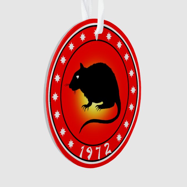 1972 Year of the Rat Ornament (Front)