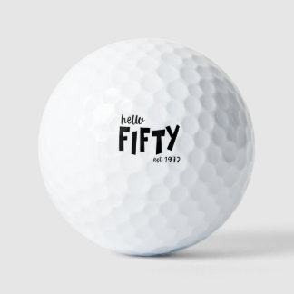 1973, 50th birthday anniversary, round birthday golf balls