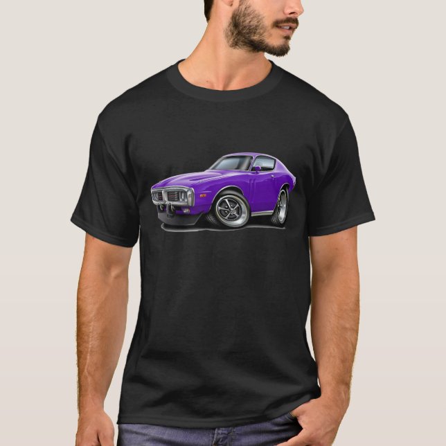 1973-74 Charger Purple Car T-Shirt (Front)