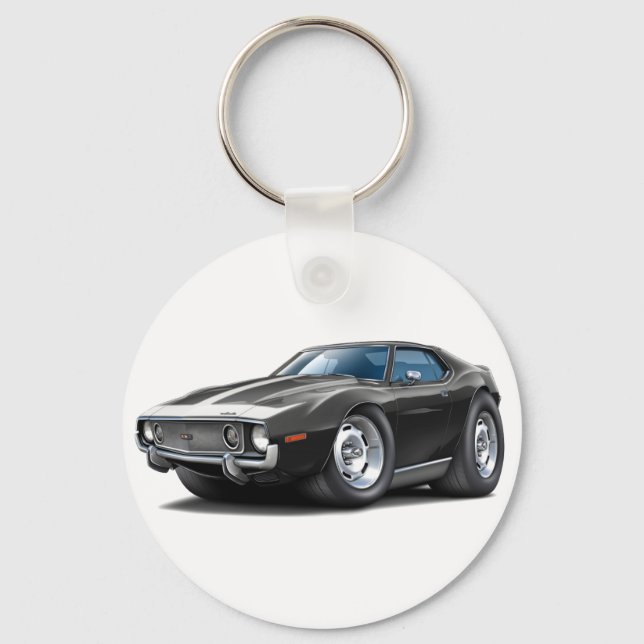 1973-74 Javelin Black-White Car Keychain (Front)