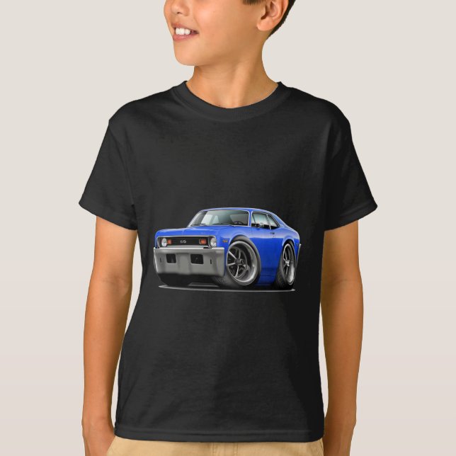 1973-74 Nova Blue Car T-Shirt (Front)