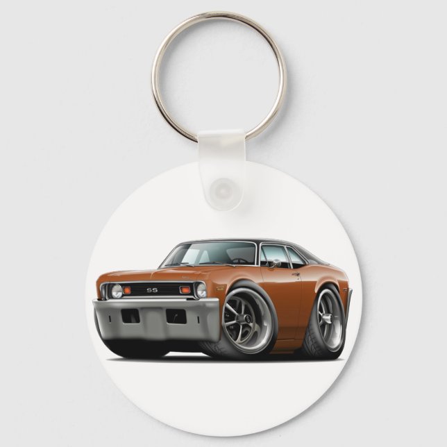 1973-74 Nova Brown-Black Top Keychain (Front)