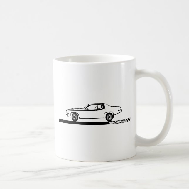 1973-74 Roadrunner Black Car Coffee Mug (Right)