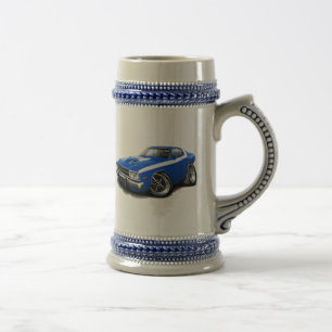 1973-74 Roadrunner Blue-White Car Beer Stein