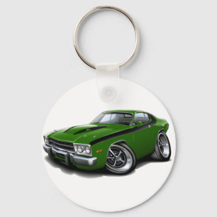 1973-74 Roadrunner Green-Black Car Keychain
