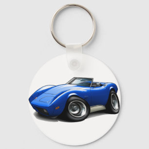 1973-76 Corvette Blue Convertible Keychain