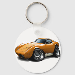 1973-76 Corvette Orange Car Keychain