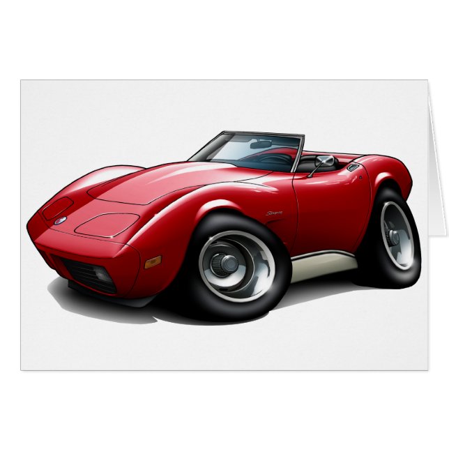 1973-76 Corvette Red Convertible (Front Horizontal)