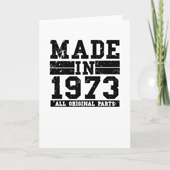 1973 Birthday Vintage Saying Card (Front)