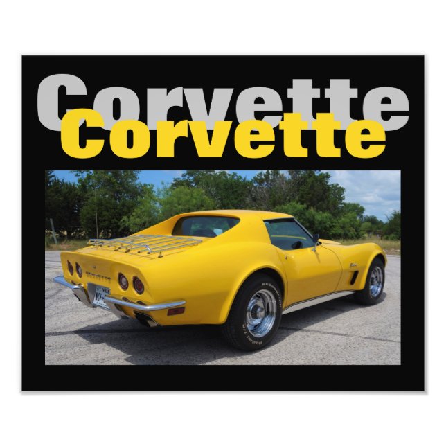 1973 Corvette Stingray Designer Photo Print (Front)