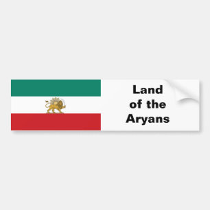 1973 Old Persia Iran National Flag Bumper Sticker