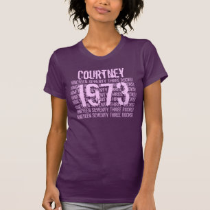 1973 or Any Year 50th Birthday Gift Purple T-Shirt
