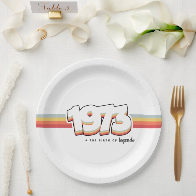 1973 The birth of legends Paper Plate (Wedding)