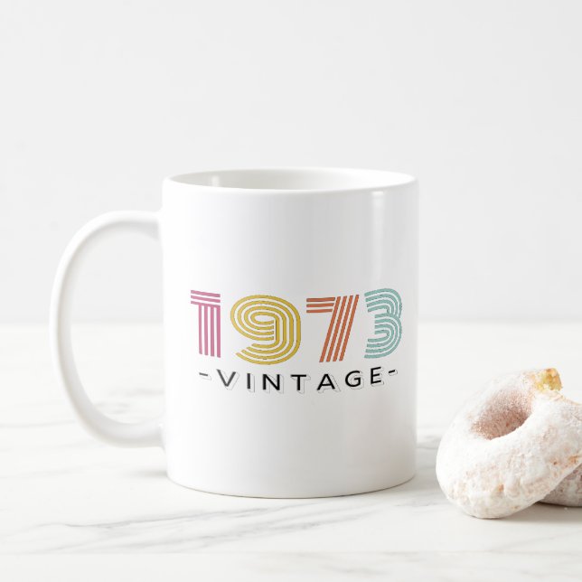 1973 Vintage Coloured  Coffee Mug (With Donut)