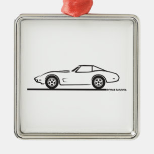 1974 1975 1976 1978 Chevrolet Corvette Hard Top T Metal Ornament