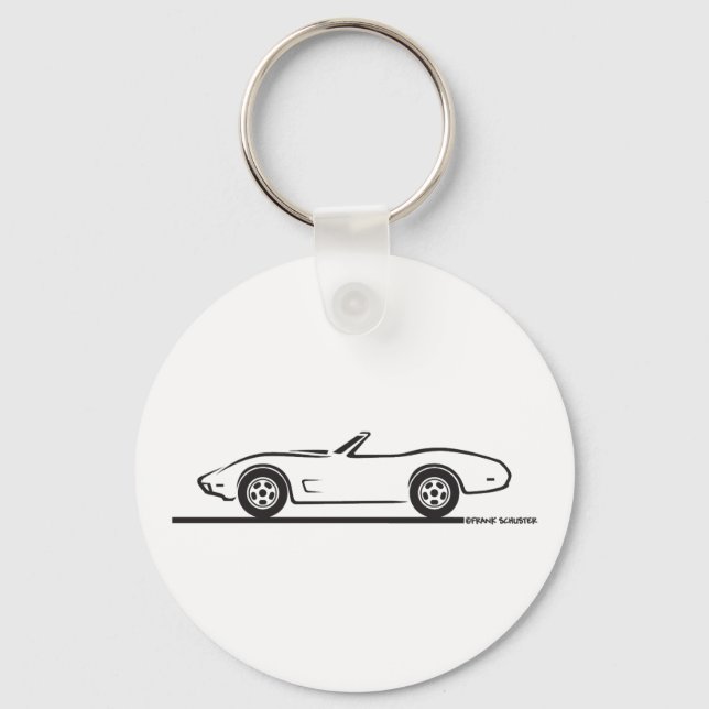 1974 - 1977 Corvette Convertible Keychain (Front)