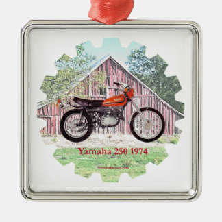 1974 Classic Motorcycle Yamaha 250 Metal Ornament