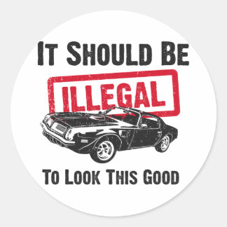 1974 Pontiac Firebird 455 Trans Am Classic Round Sticker