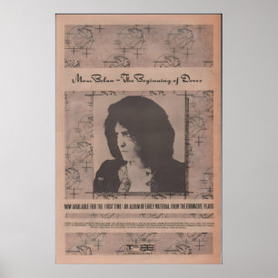 1974 Poster T.REX Tyrannosaurus Rex Marc Bolan