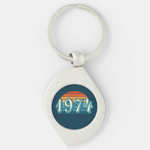 1974 Vintage 50th Birthday Keychain