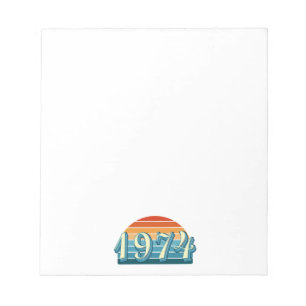 1974 Vintage 50th Birthday Notepad