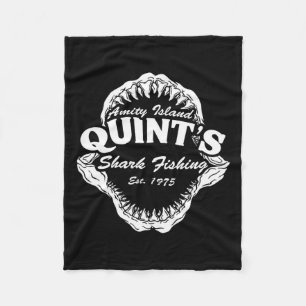 1975 Amity Island Quint's Shark Fishing Clic Retro Fleece Blanket