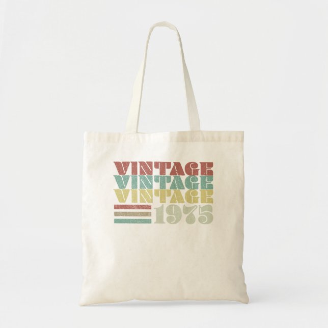 1975 Birthday Gift Vintage Retro Sweatshirt Tote Bag (Front)